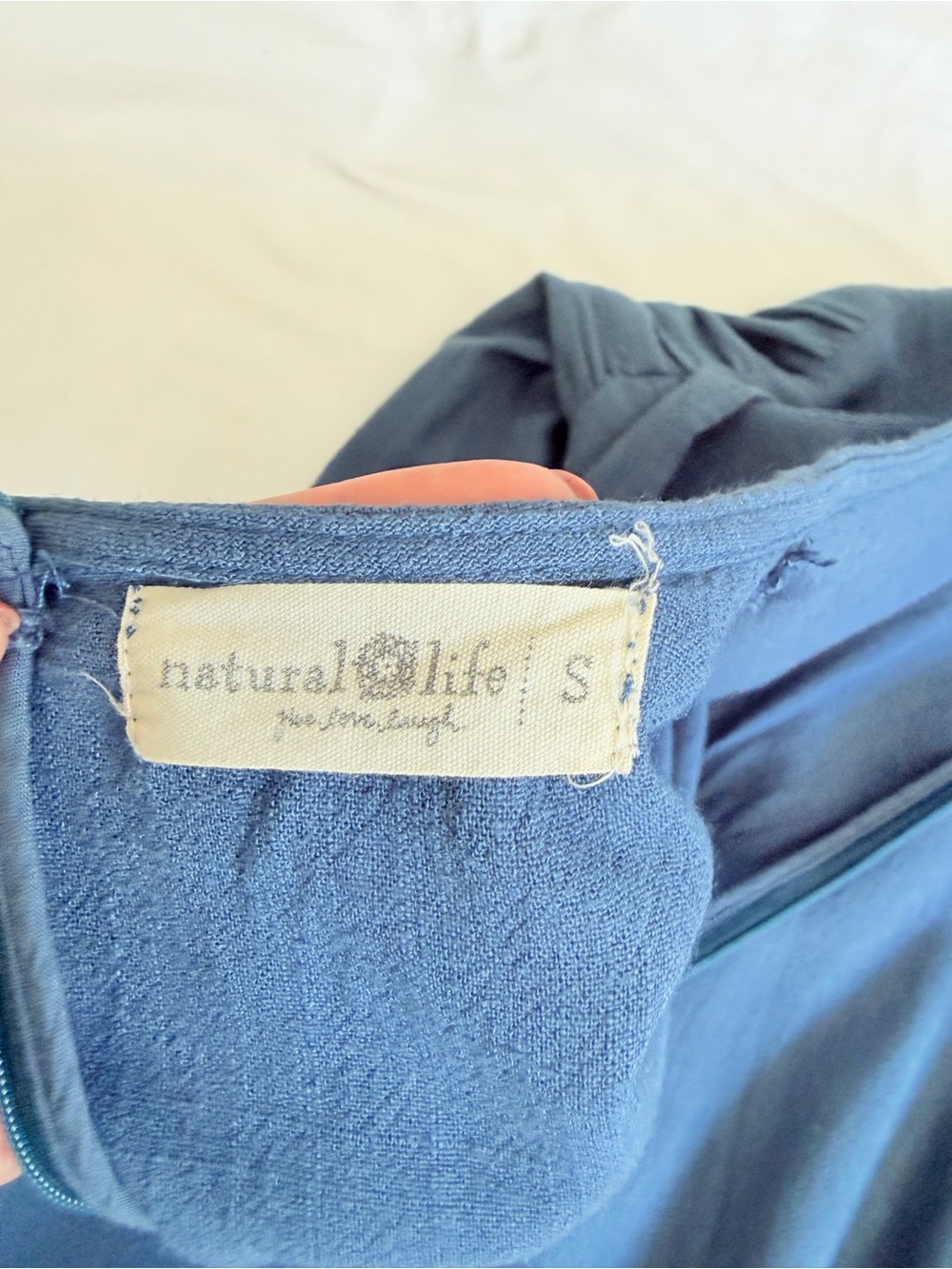 NATURAL LIFE Deep V Wide-Leg Jumpsuit in Denim Blue - Picture 12 of 16